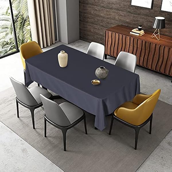 Katoenen tafelkleden, rechthoekig, tafelbladen, voor keuken, dineren, bruiloften, tot 8 zitplaatsen, kreukvrij, 400TC tafelbeschermer, 15 stuks, donkergrijze solide, 130 x 130 cm.